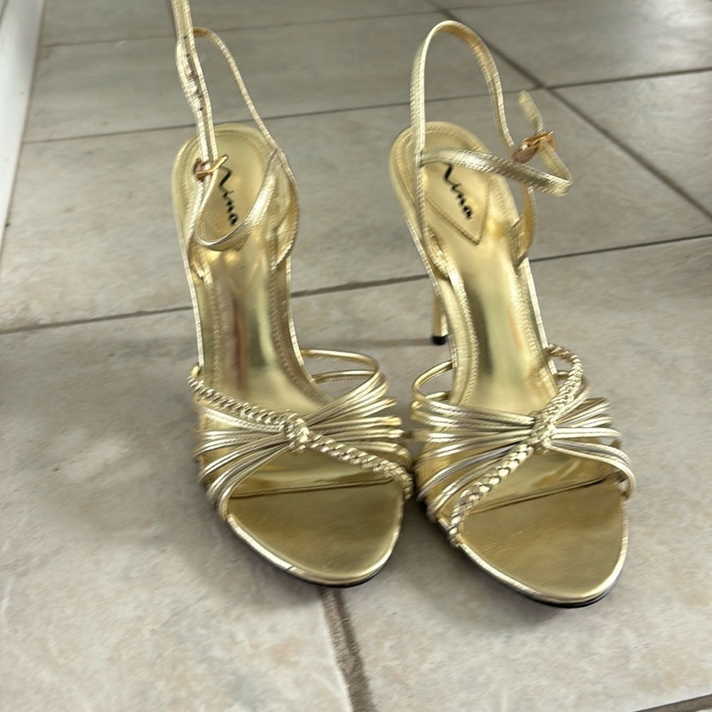 Gold dress sandals